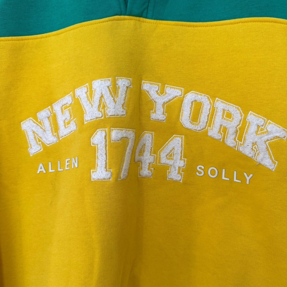Allen Solly Youth 16 Years Colorblock Quarter Zip Flecce Sweatshirt - Picture 4 of 14